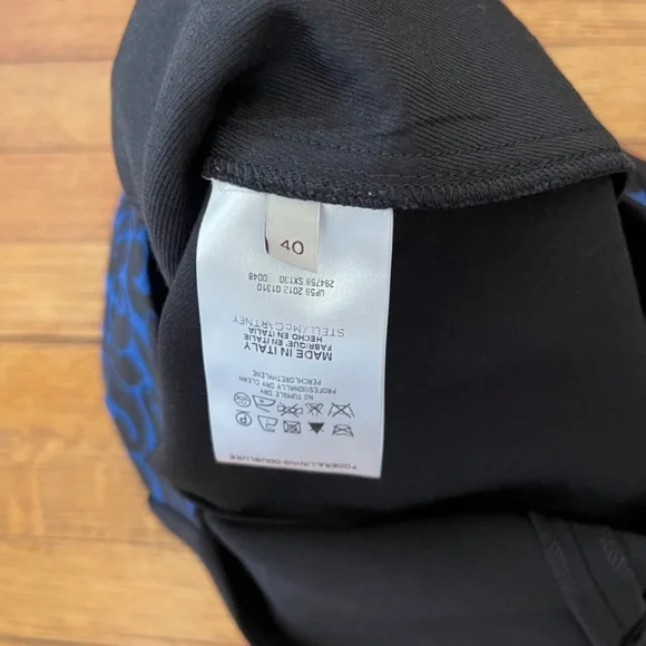 EUC Stella McCartney Blue Floral Patterned Wool Dress Sz 40 Made in Italy - Picture 6 of 9